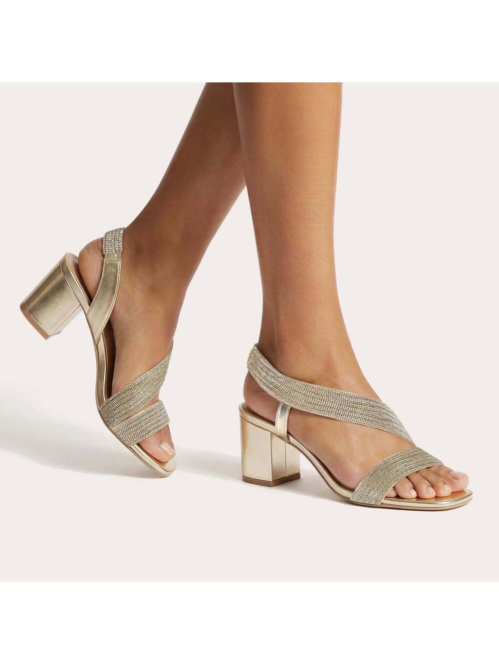 Carvela Gala Block Jewel Gold EU 36 / US 5.5